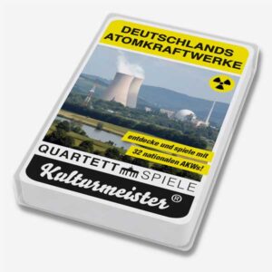 Spielkarten über deutsche Atomkraftwerke